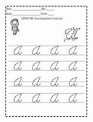 Image result for Cursive Alphabet Practice