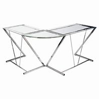 Image result for Clear Glass Computer Desk