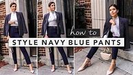 Image result for Outfits with Navy Pants