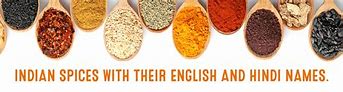 Image result for All Indian Spices with English Names