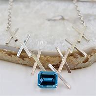 Image result for Aquamarine and Diamond Pendant Necklace