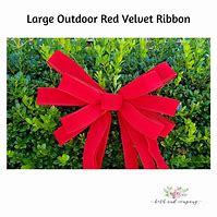 Image result for Big Wreath White Lights Red Velvet Bow