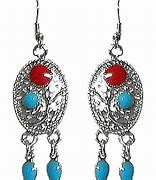 Image result for Metal Face Earrings