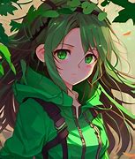 Image result for Anime Girl with Green