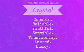 Image result for The Name Crystal