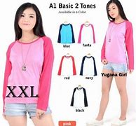 Image result for Baju Lengan Panjang Dua Warna