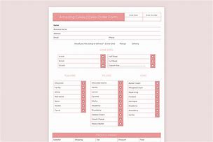 Image result for Cake Order Form for Website