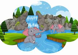 Image result for Elephants Playing in Water