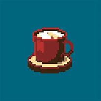 Image result for Coffe Cup Pixel Art