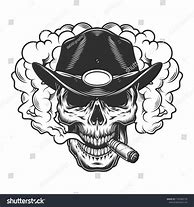 Image result for Cowboy Skull Smoking