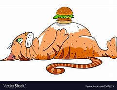 Image result for Fat Cat Eating Cartoon