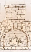 Image result for Brick Fireplace Drawing