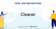 Image result for Cleaner Job Description