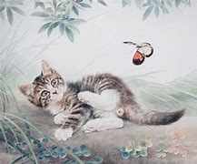 Image result for Cat and Butterfly Wallpaper