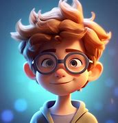 Image result for Ai Cartoon Boy with Glasses