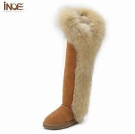 Image result for Thigh High Fur Boots