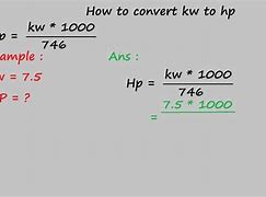 Image result for 1 HP to kW