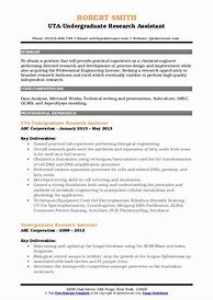 Image result for Undergraduate Research Assistant Resume