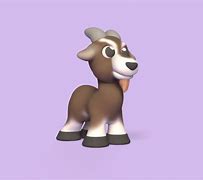 Image result for Cartooon 3D Fluffy Goat