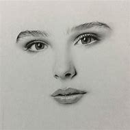 Image result for Lady Face Sketch