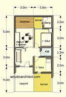 Image result for Denah Rumah 60M2