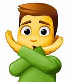 Image result for Emoji Gesturing No