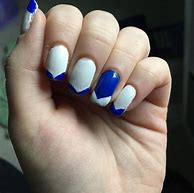 Image result for Blue White Nail Designs