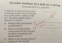 Image result for Ball On String Circular Motion