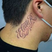 Image result for Neck Name Tattoos