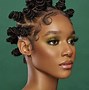 Image result for Bantu Knots with Bangs