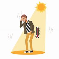 Image result for Clip Art Heat Exhausted Peson