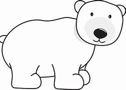 Image result for Polar Bear Clip Art Black and White