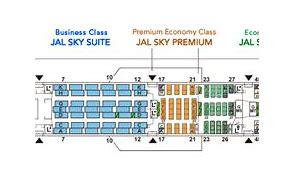 Image result for Japan Airlines Seating Chart