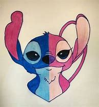 Image result for Stitch and Angel Drawing