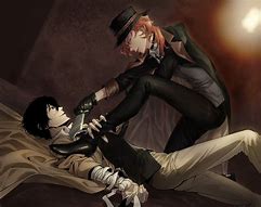 Image result for Chuuya and Dazai Kiss