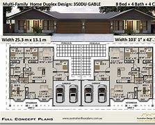 Image result for Multi Family House Plans Duplex