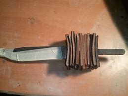 Image result for Black Handle Knife 1/4 Inch