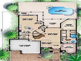 Image result for 1-Story Beach House Plans