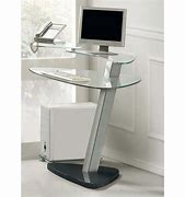 Image result for Clear Glass Computer Desk