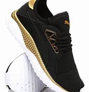 Image result for Puma Black and Gold Sneakers