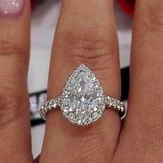 Image result for Pear-Shaped Engagement Rings with Gold Border