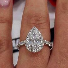 Image result for Thin Band Pear-Shaped Engagement Ring