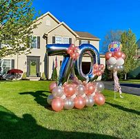 Image result for 70th Birthday Balloon Centerpieces