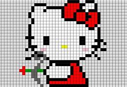 Image result for Hello Kitty Cat Pixel Art