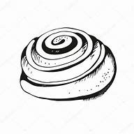 Image result for Cinnamon Roll Black and White