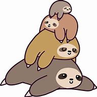 Image result for Cute Cartoon Baby Sloth