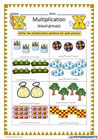 Image result for Equal Groups Multiplication Worksheets