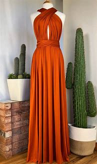 Image result for Orange Bridesmaid Dress