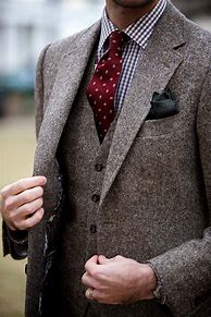 Image result for 3 Piece Tweed Suit