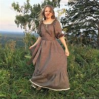 Image result for Brown Peasant Dress